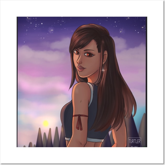 Sunset Beauty - Tifa lockhart Wall Art by TurtlerChan